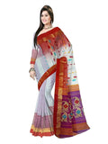 Pradip Fabrics Self Design Jamdani Silk Blend Saree 
