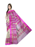 Pradip Fabrics Self Design Jamdani Silk Blend Saree 