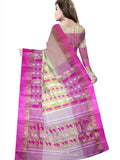 Pradip Fabrics Self Design Jamdani Silk Blend Saree 