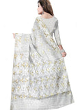 Pradip Fabrics Woven Jamdani Cotton Blend Saree