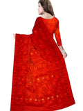 Pradip Fabrics Ethnic Women's Tant Cotton All Over Dhakai Jamdani Green and Yellow Color Saree