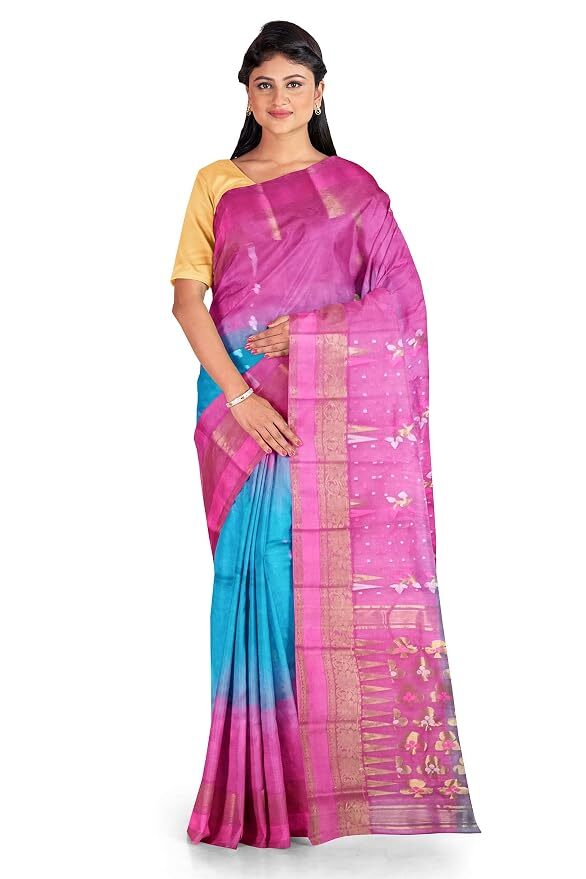 Pradip Fabrics Ethnic Women's Tant Baluchuri Bengal Handloom Saree