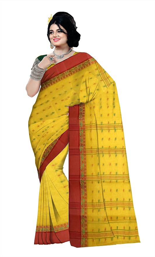 Pradip Fabrics Woven Handloom Pure Cotton Saree