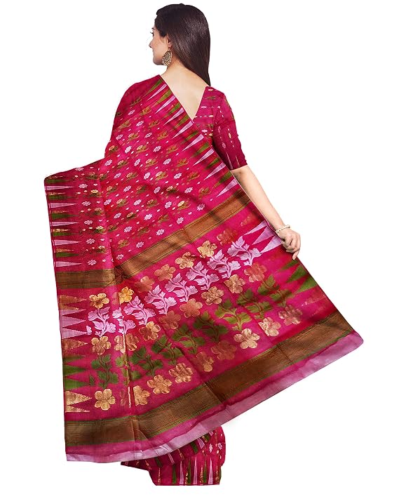 Pradip Fabrics Ethnic Women's Tant Jamdani Saree
