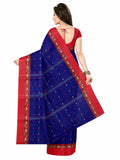 Ethnic Women's color border Tant Cotton Saree