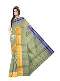 Ethnic Women's color border Tant Cotton Saree