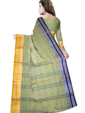 Ethnic Women's color border Tant Cotton Saree