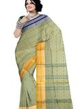 Ethnic Women's color border Tant Cotton Saree