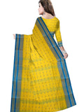 Ethnic Women's color border Tant Cotton Saree