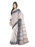 Ethnic Women's color border Tant Cotton Saree