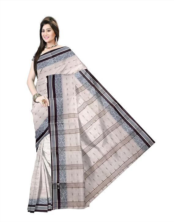 Ethnic Women's color border Tant Cotton Saree