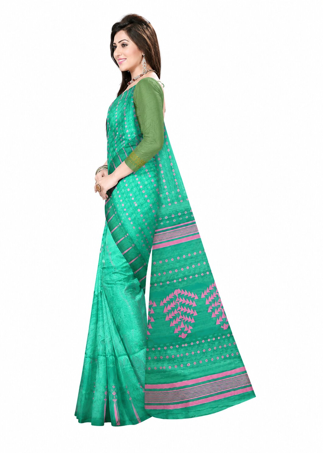 Pradip Fabrics Ethnic Women's Tant Jamdani Saree
