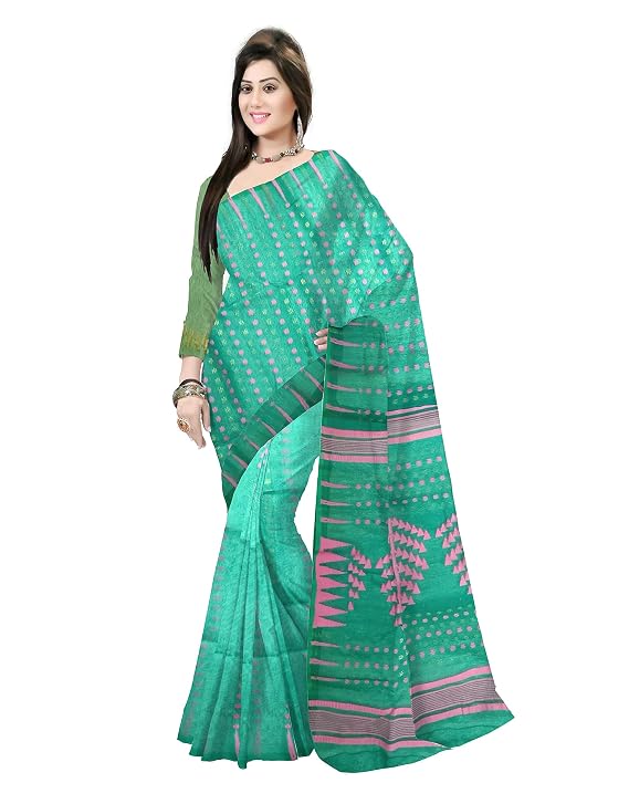Pradip Fabrics Ethnic Women's Tant Jamdani Saree