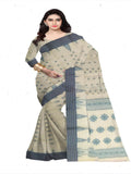 Pradip Fabrics Woven Tant Silk Blend Saree (Blue, Pink)