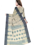 Pradip Fabrics Woven Tant Silk Blend Saree (Blue, Pink)