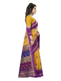Pradip Fabrics Self Design Tant Silk Blend Saree (Pink)