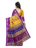 Pradip Fabrics Self Design Tant Silk Blend Saree (Pink)