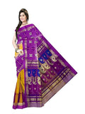 Pradip Fabrics Self Design Tant Silk Blend Saree (Pink)