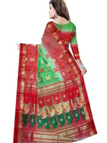 Pradip Fabrics Self Design Tant Silk Blend Saree (Pink)