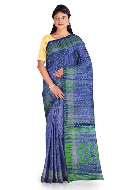 Pradip Fabrics Ethnic Women's Tant Jamdani Saree