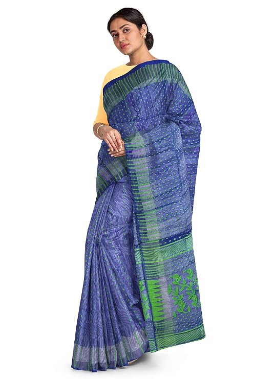 Pradip Fabrics Ethnic Women's Tant Jamdani Saree