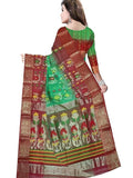 Pradip Fabrics Self Design Tant Silk Blend Saree (Pink)