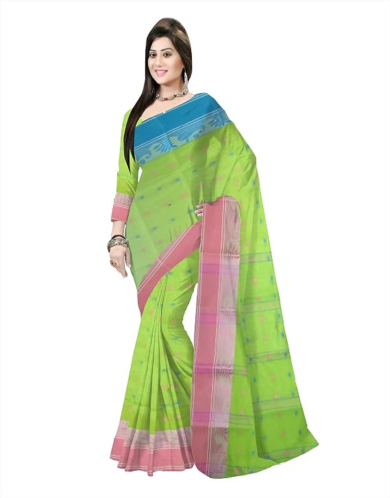Pradip Fabrics Woven Tant Cotton Blend Saree