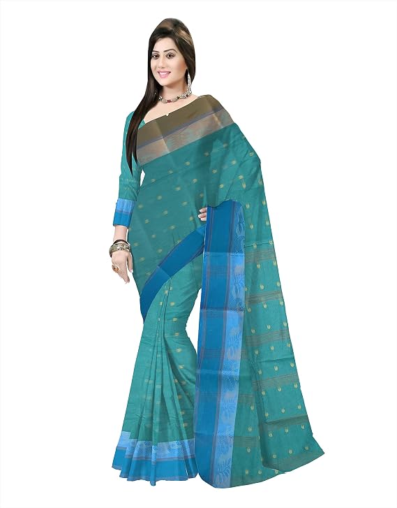 Pradip Fabrics Woven Tant Cotton Blend Saree