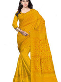 Pradip Fabrics Woven Jamdani Cotton Silk Saree (Blue)