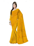 Pradip Fabrics Woven Jamdani Cotton Silk Saree (Blue)
