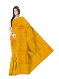 Pradip Fabrics Woven Jamdani Cotton Silk Saree (Blue)