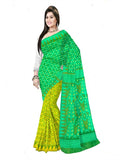 Pradip Fabrics Woven Jamdani Cotton Silk Saree (Blue)