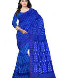 Pradip Fabrics Woven Jamdani Cotton Silk Saree (Blue)