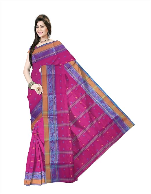 Pradip Fabrics Woven Tant Cotton Blend Saree