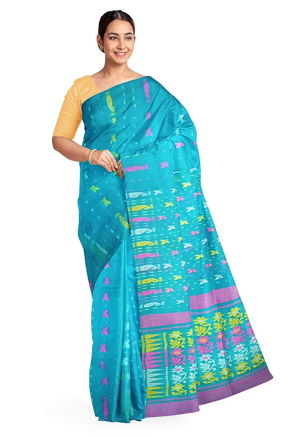 Pradip Fabrics Ethnic Women's Tant Silk Saree