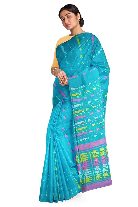 Pradip Fabrics Ethnic Women's Tant Silk Saree