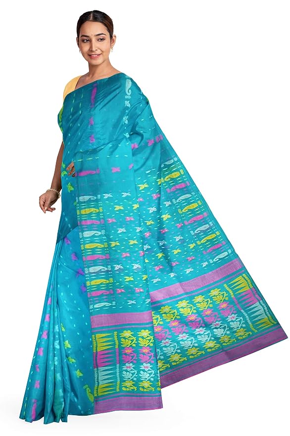 Pradip Fabrics Ethnic Women's Tant Silk Saree