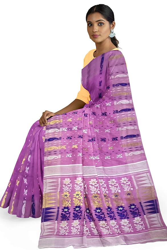 Pradip Fabrics Ethnic Women's Tant Silk Saree