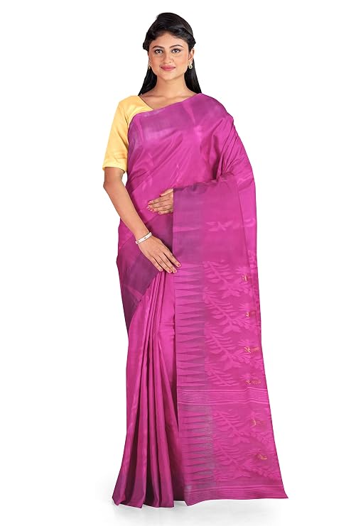 Pradip Fabrics Ethnic Women's Tant Jamdani Saree