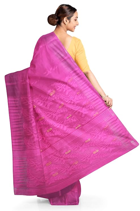 Pradip Fabrics Ethnic Women's Tant Jamdani Saree