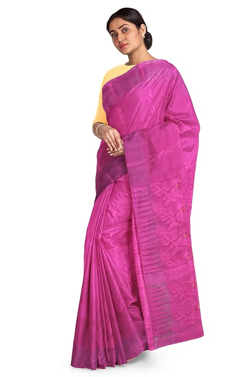 Pradip Fabrics Ethnic Women's Tant Jamdani Saree