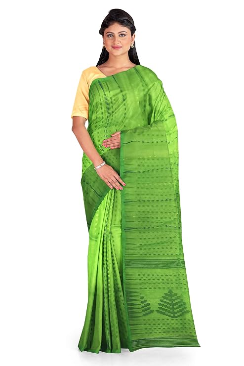 Pradip Fabrics Ethnic Women's Tant Jamdani Saree