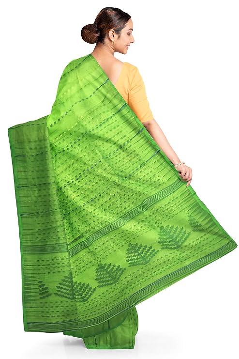 Pradip Fabrics Ethnic Women's Tant Jamdani Saree