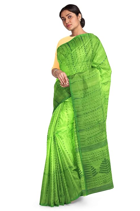 Pradip Fabrics Ethnic Women's Tant Jamdani Saree