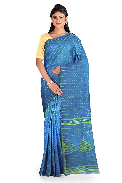 Pradip Fabrics Ethnic Women's Tant Jamdani Saree