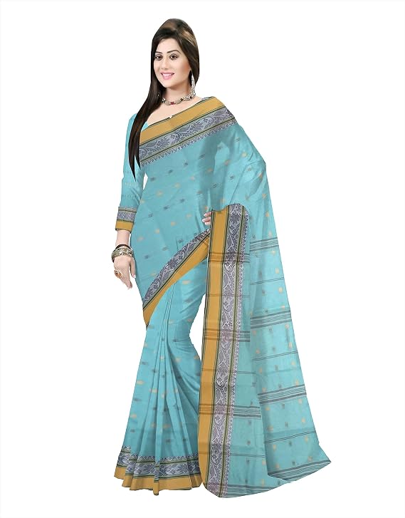 Pradip Fabrics Woven Tant Cotton Blend Saree
