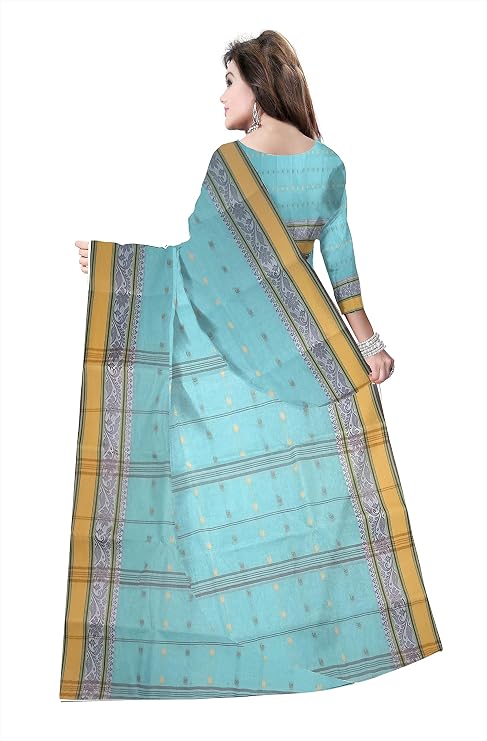 Pradip Fabrics Woven Tant Cotton Blend Saree