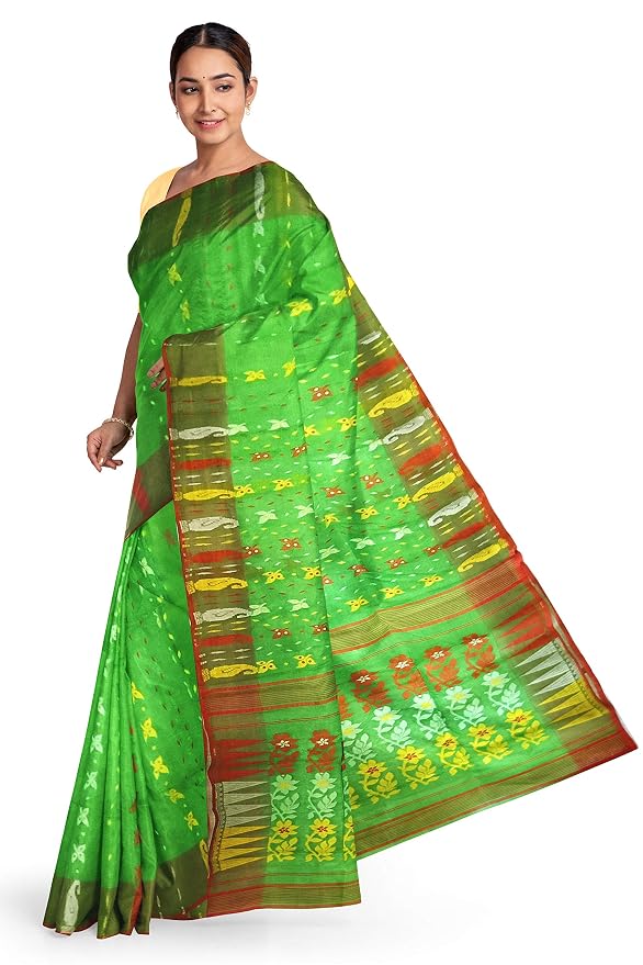 Pradip Fabrics Ethnic Women's Tant Silk Saree