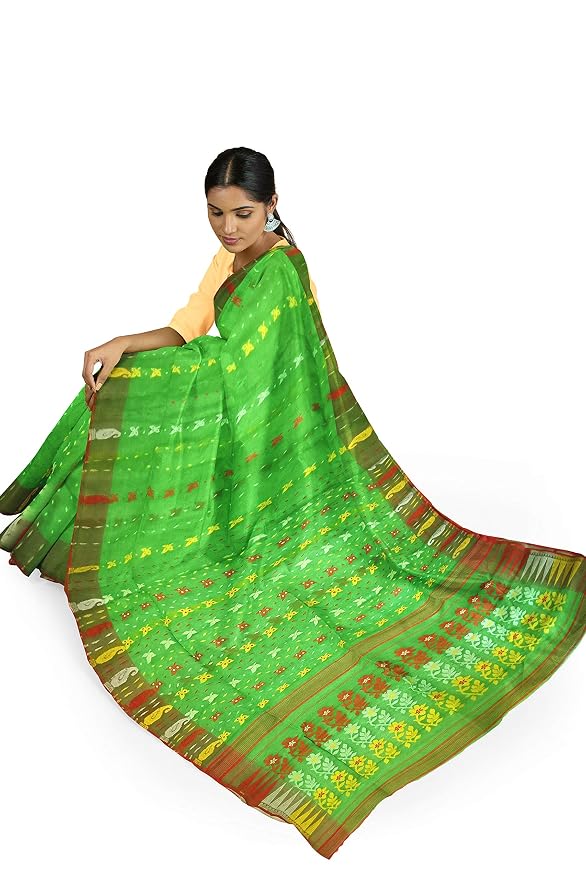 Pradip Fabrics Ethnic Women's Tant Silk Saree