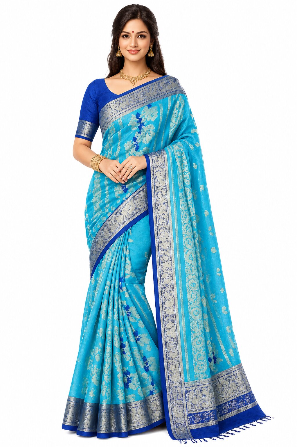 Pradip Fabrics Ethnic Women's Tant Cotton Saree